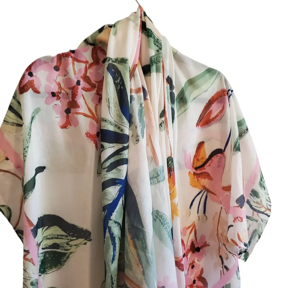 H&M Floral Blanket Scarf Wrap Rectangle 69 x 47